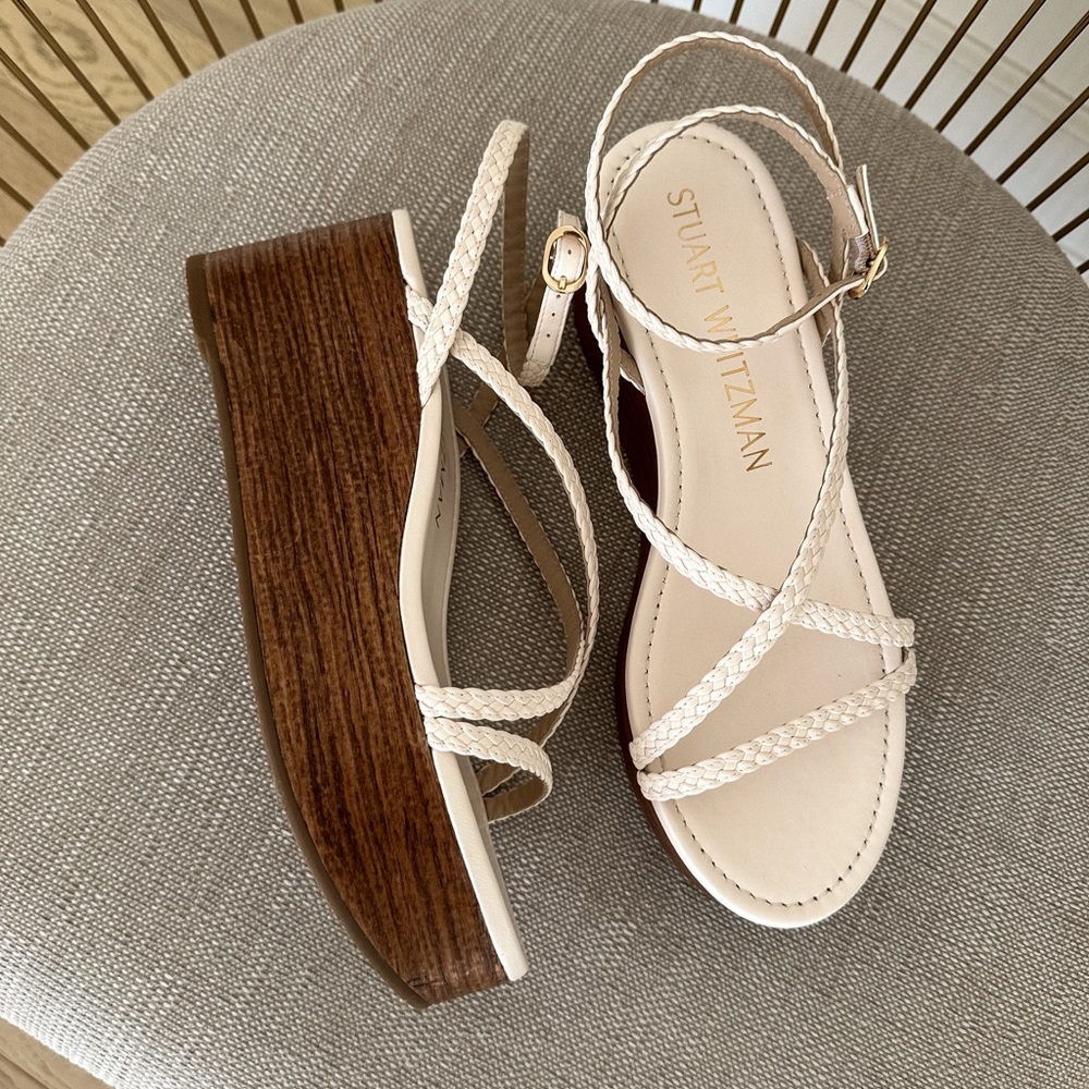 Stuart Weitzman Wovette Wedge Sandals